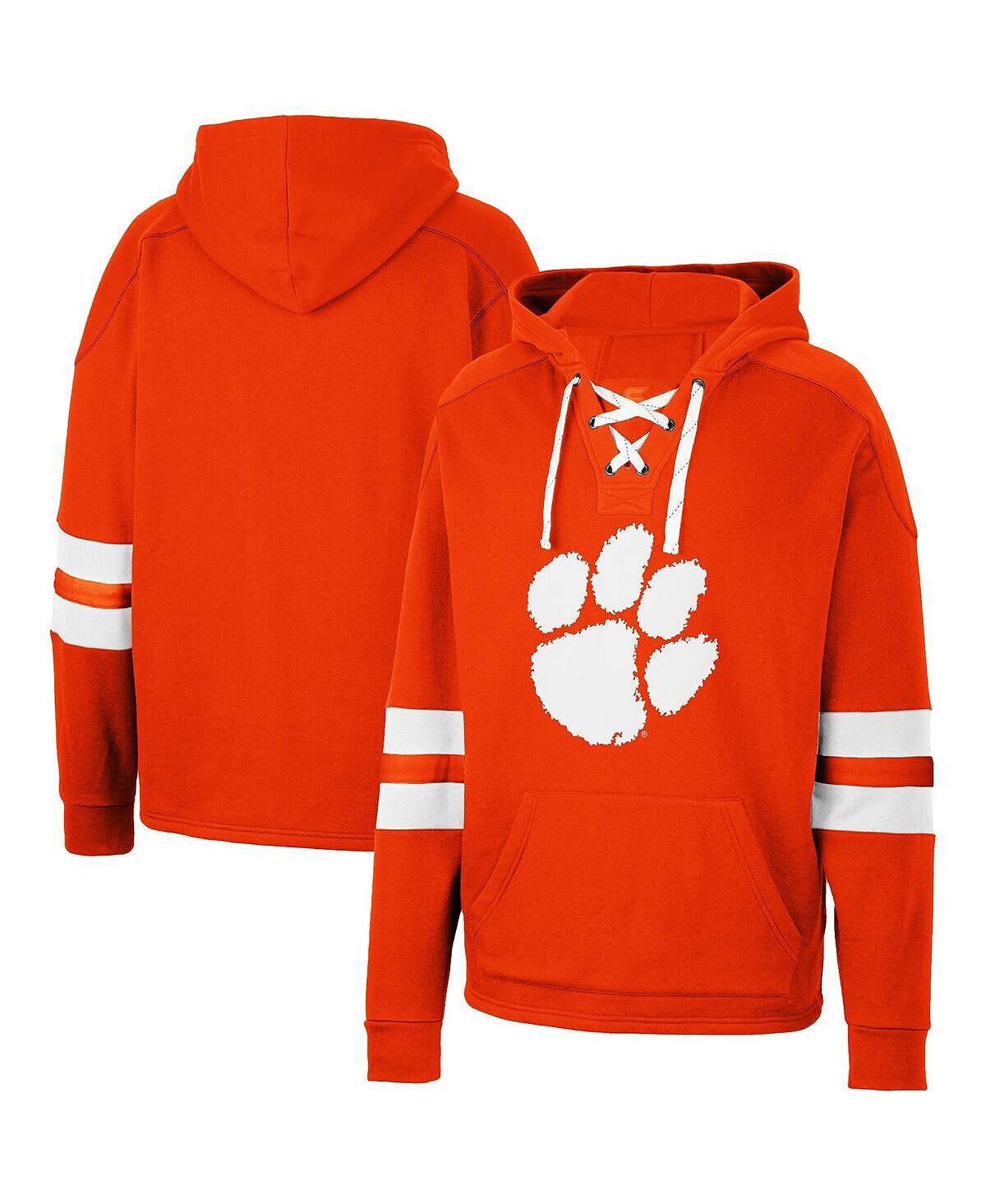 

Мужской оранжевый пуловер с капюшоном Clemson Tigers на шнуровке 4.0 Colosseum