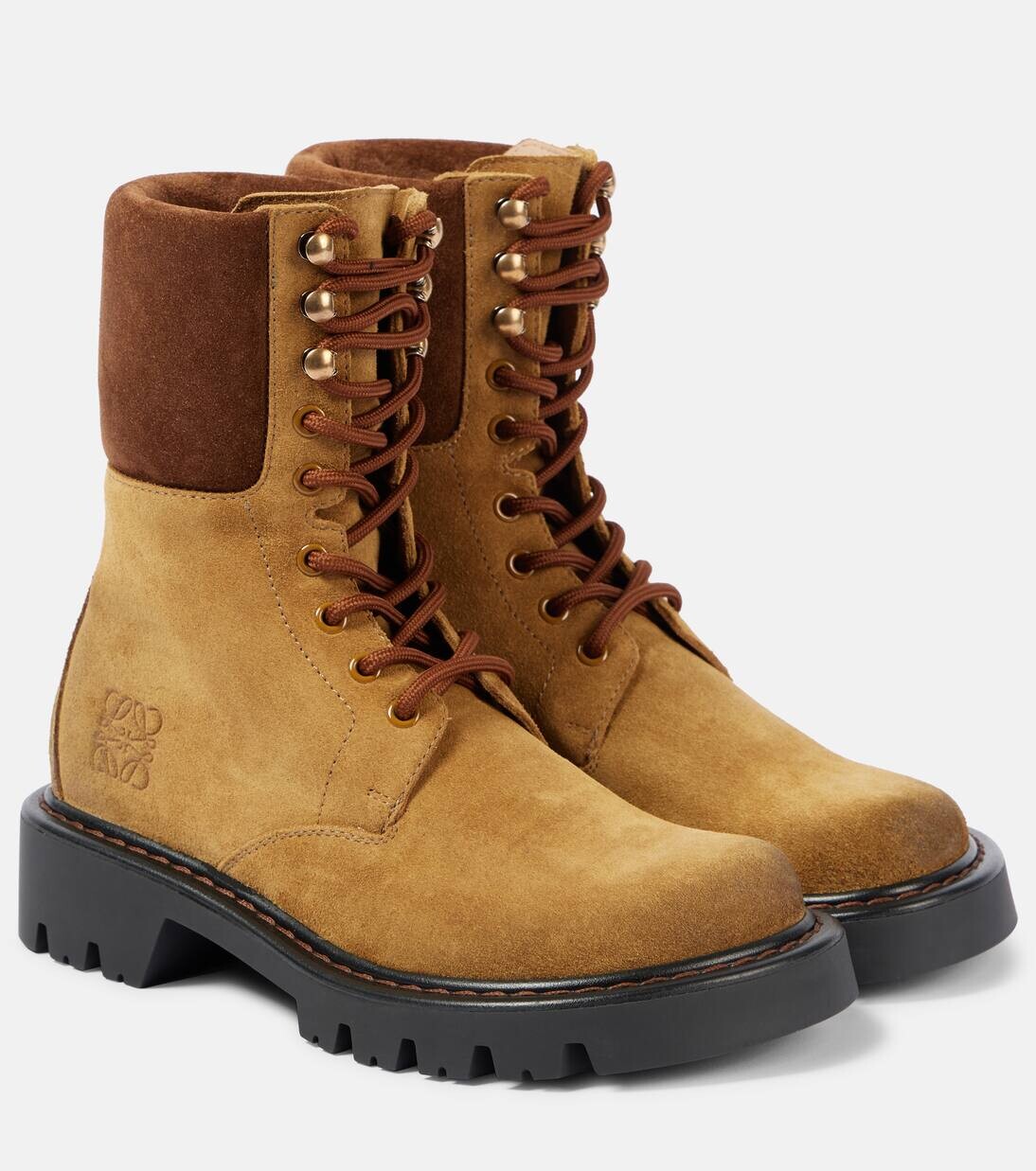 

Ботинки армейские замшевые Sierra Loewe, цвет medium tabacco/brown