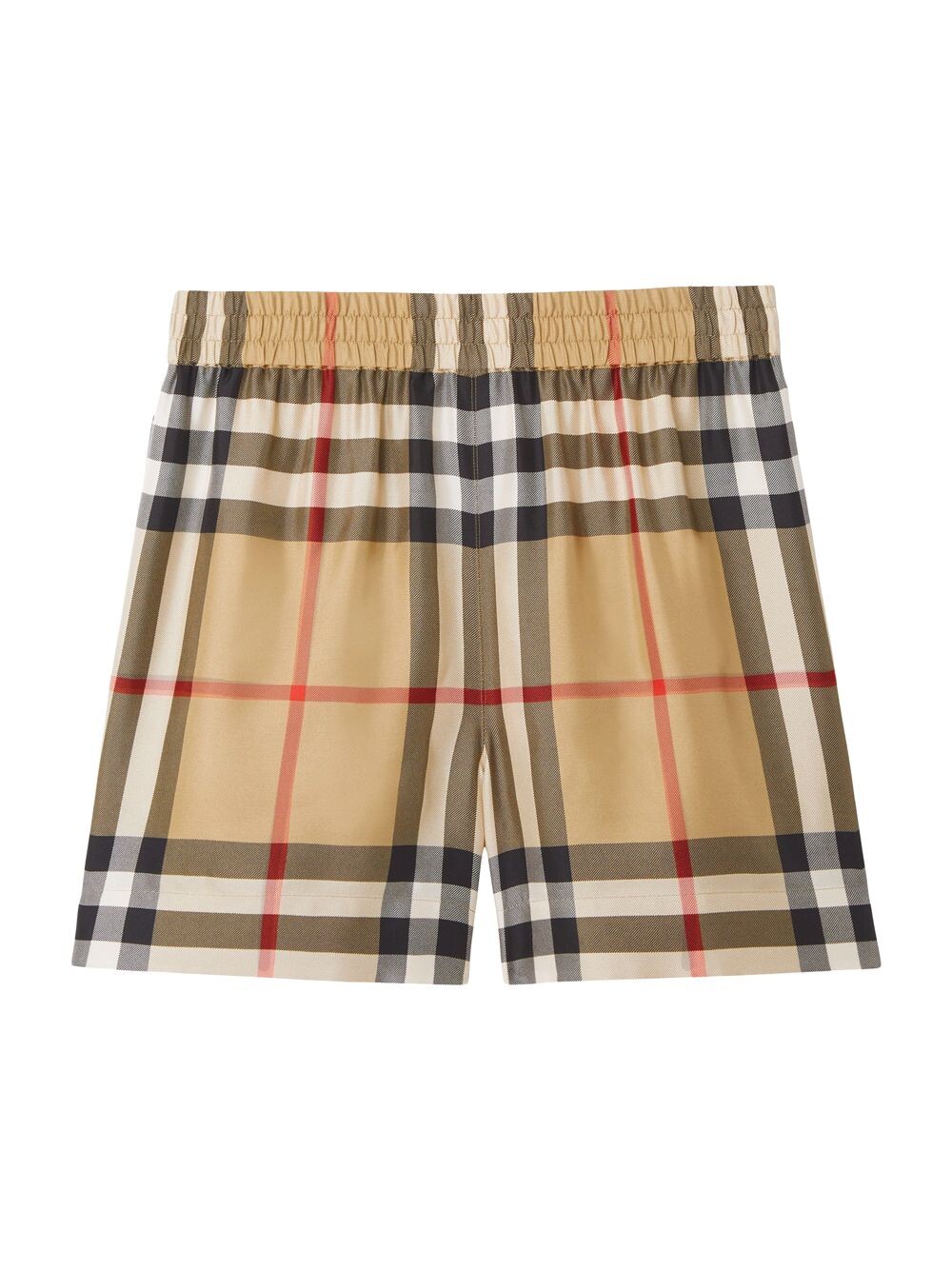 

Шелковые шорты малбери в клетку Tawney Burberry, бежевый