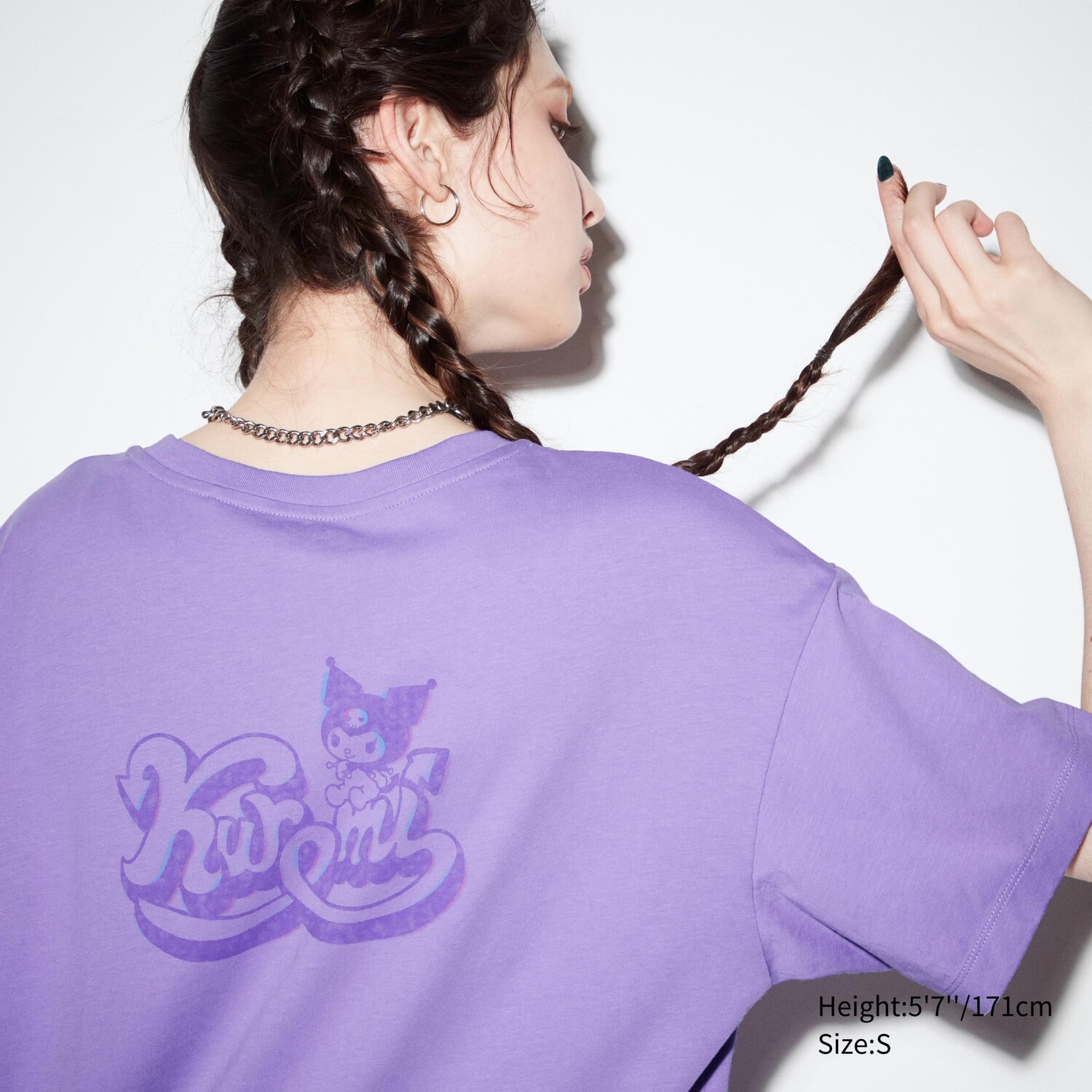 

Футболка с рисунком Sanrio Персонажи Kuromi & My Melody UT Uniqlo, фиолетовый