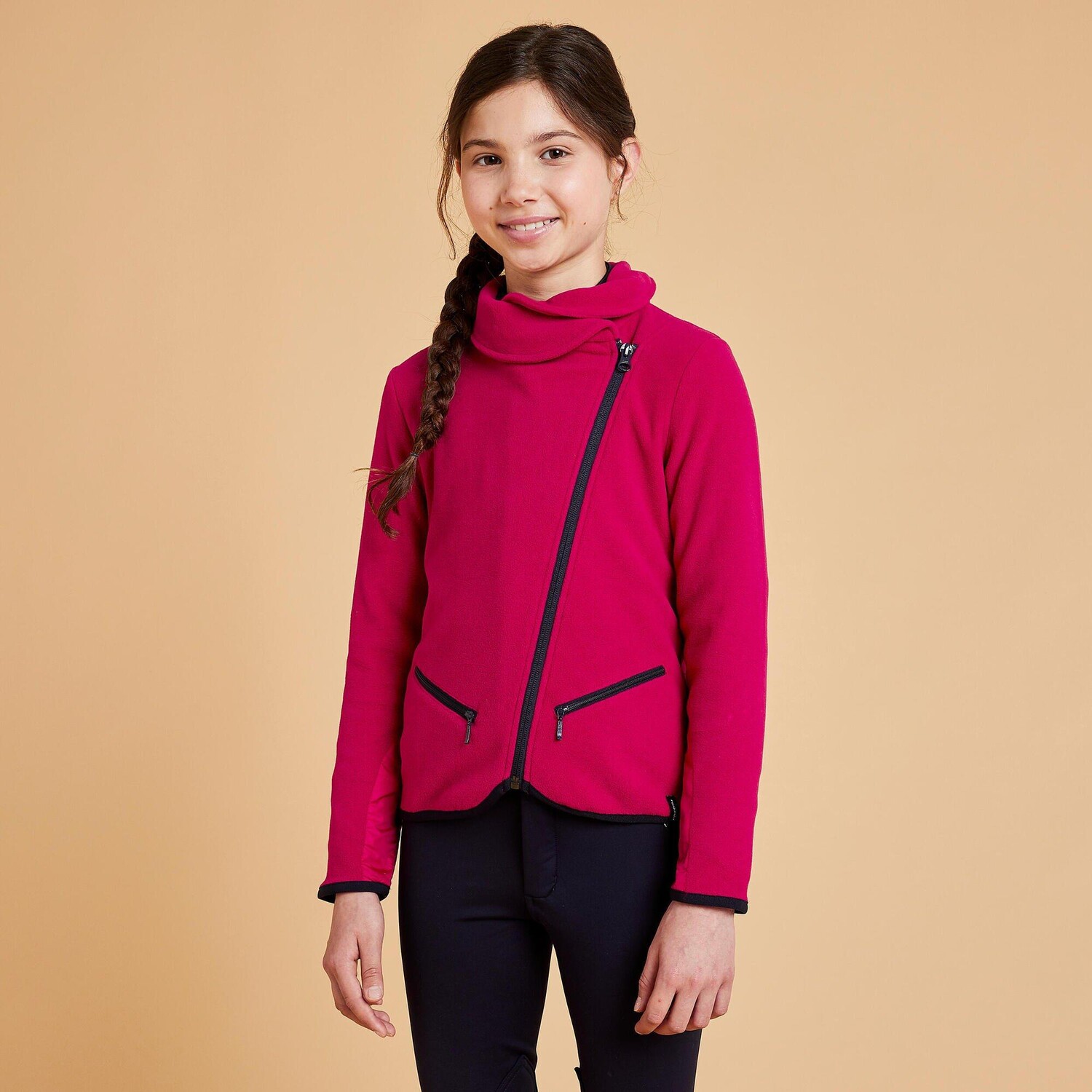 

Флис для верховой езды Decathlon 100 Fouganza, розовый