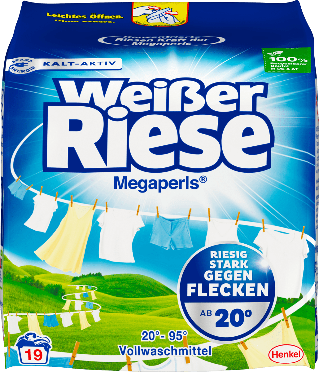 Сверхмощное моющее средство Megaperls сильное против пятен 190Wl Weißer Riese