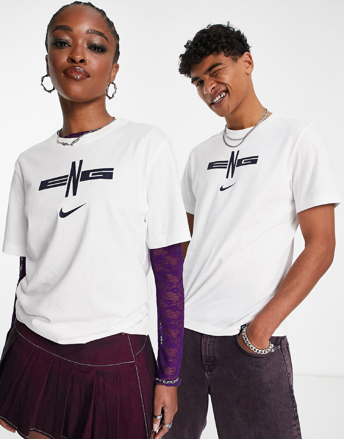 

Белая футболка унисекс с графическим принтом Nike Football England, Белый