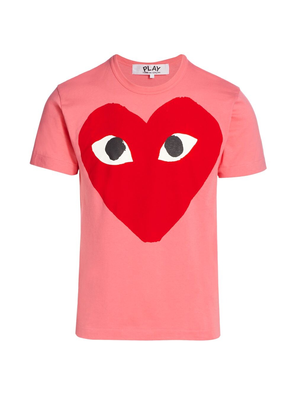 

Большая футболка с рисунком сердца по центру Comme des Garçons PLAY, розовый