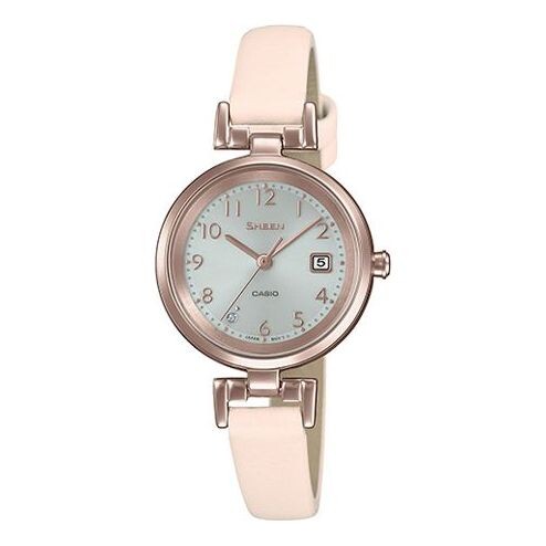 

Часы CASIO SHEEN Waterproof Quartz Sapphire Crystal Solar Powered Gold Analog, желтый