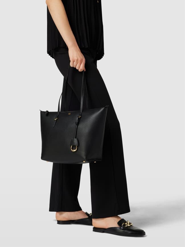 

Сумка-тоут из кожи, модель KEATON Lauren Ralph Lauren, черный