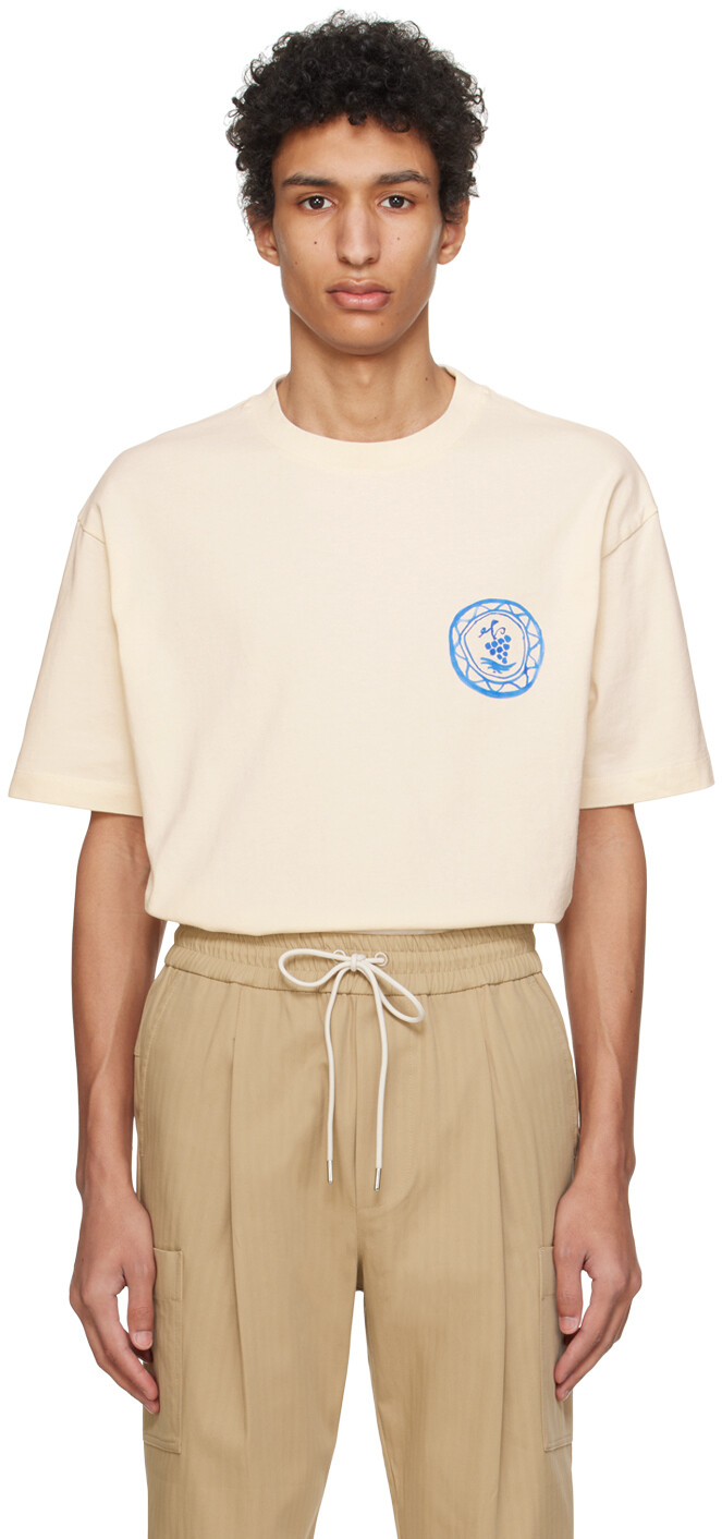 

Кремового цвета Футболка Le T-Shirt Art de la Table Drole De Monsieur