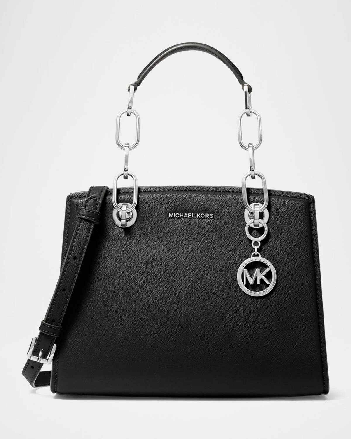 

Маленькая кожаная сумка-саквояж Cynthia Michael Michael Kors, черный