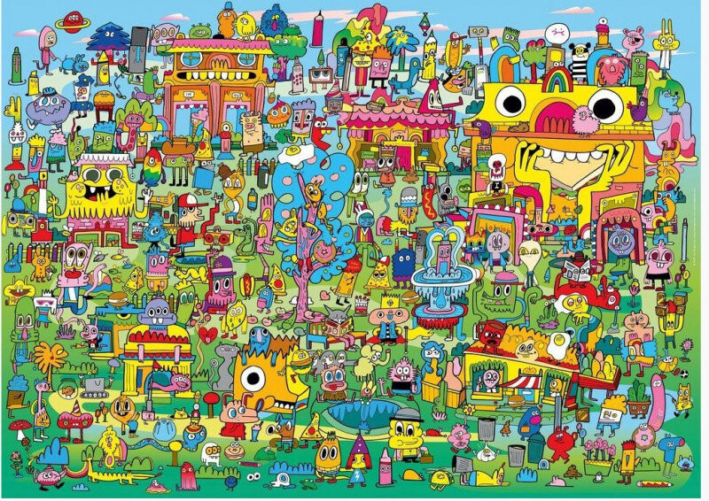 

Эй, пазл Village Full of Doodles, Jon Burgermann, 1000 шт. Heye