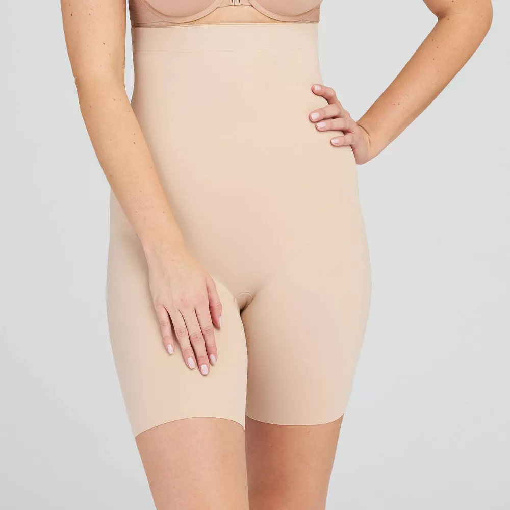 

ASSETS by SPANX Женские утягивающие трусы с высокой талией и эффектом похудения, цвет Beige