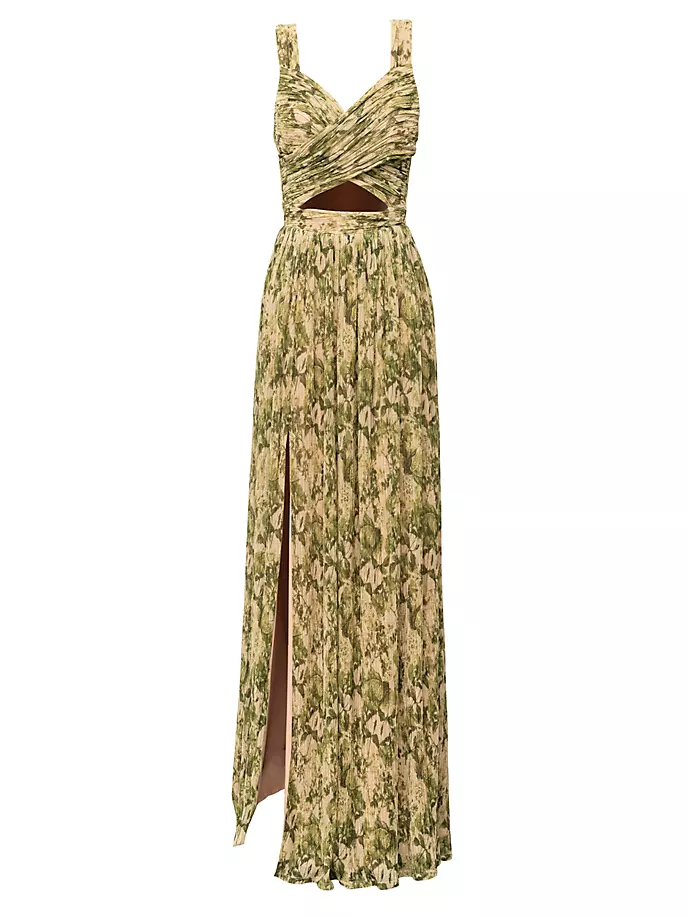 Платье Mirabella с перекрестным вырезом и цветочным принтом Dress The Population, мультиколор