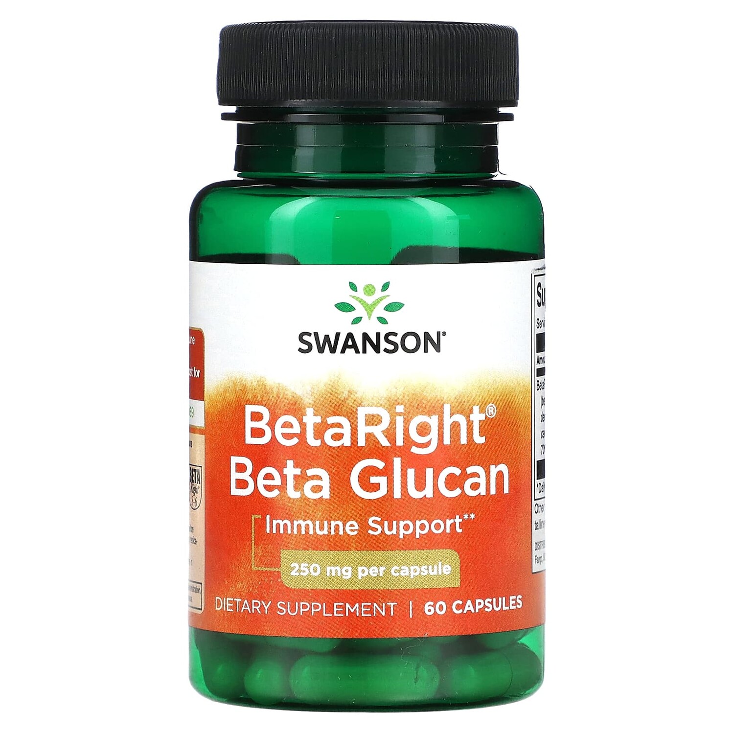 

BetaRight, бета-глюкан, 250 мг, 60 капсул, Swanson