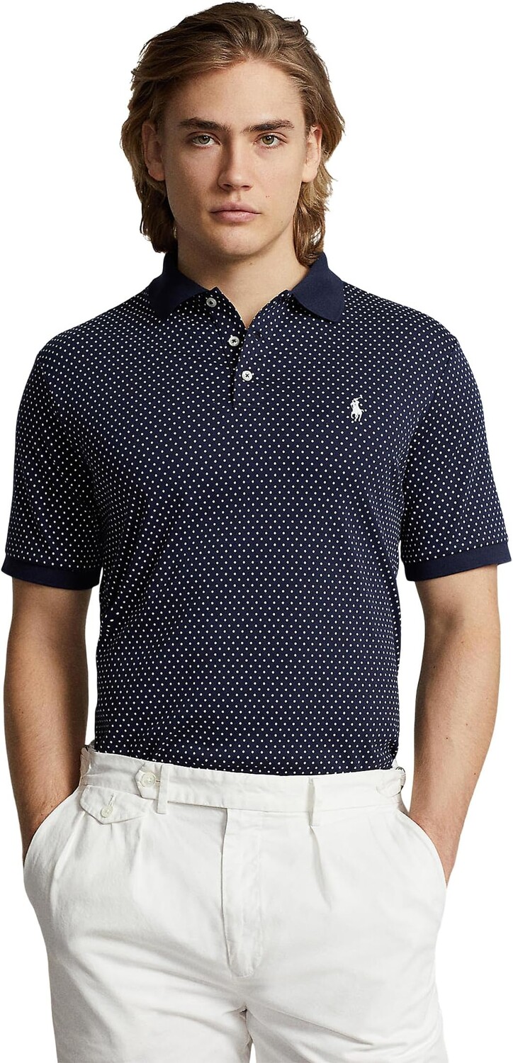 

Рубашка-поло Classic Fit Dot Soft Cotton Polo Shirt Polo Ralph Lauren, цвет Preppy Dot/Refined Navy