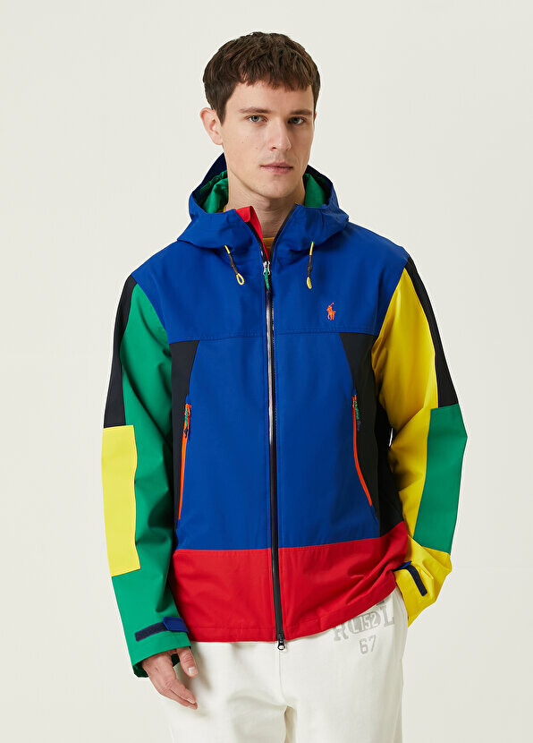 

Пальто с капюшоном и логотипом с цветными блоками Polo Ralph Lauren