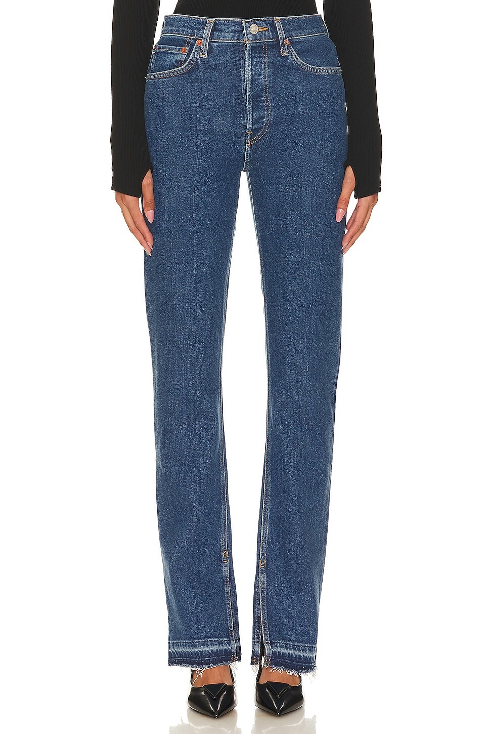 

Ботинки RE/DONE Originals 70s High Rise Skinny, цвет Western Rinse