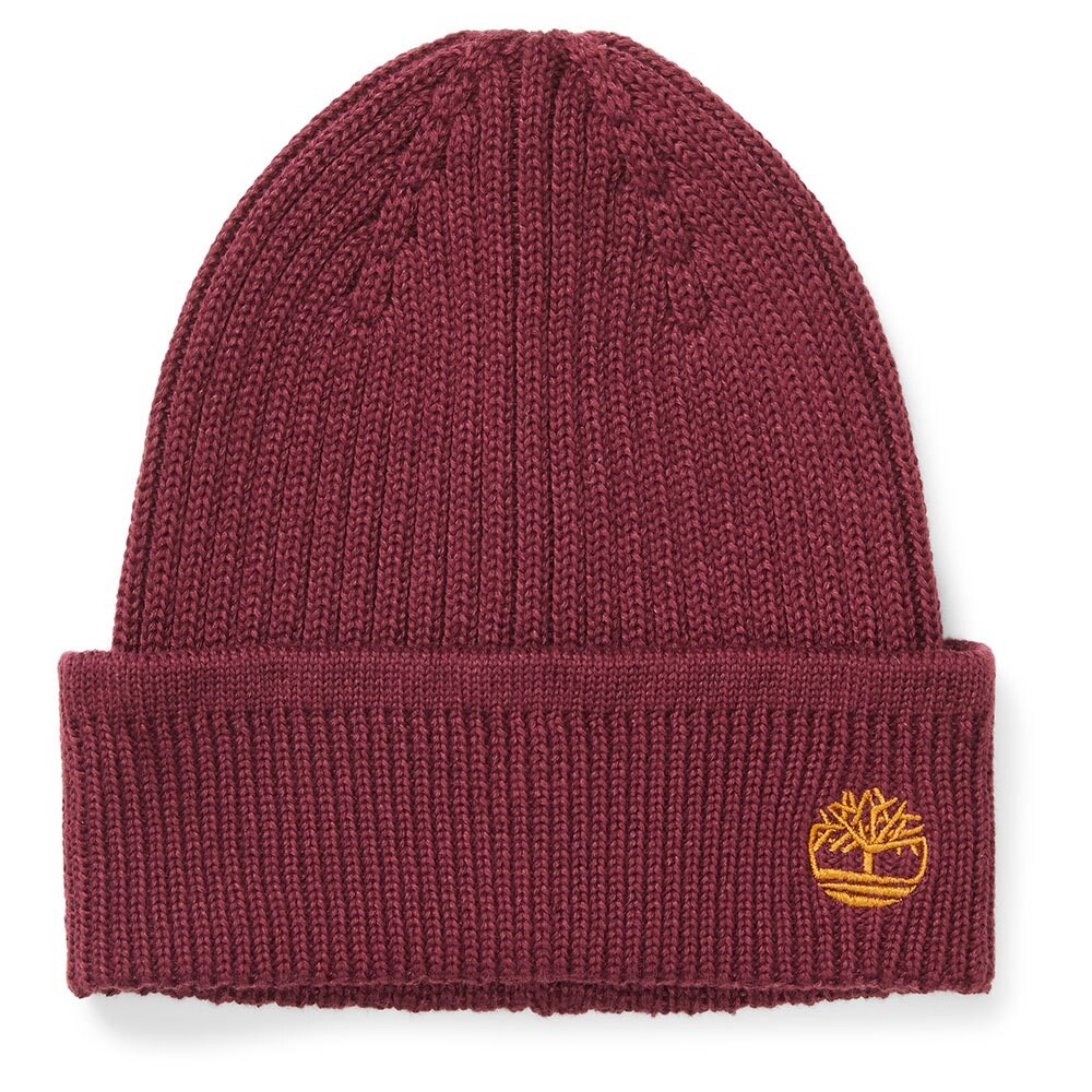 

Шапка Timberland Solid Rib, красный