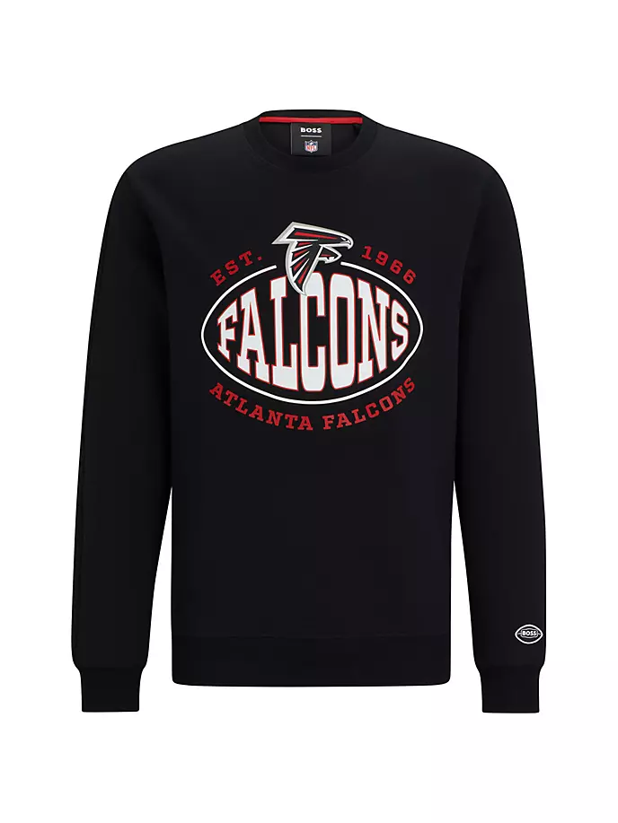

Толстовка из хлопковой смеси BOSS x NFL с совместным брендингом Boss, цвет falcons charcoal