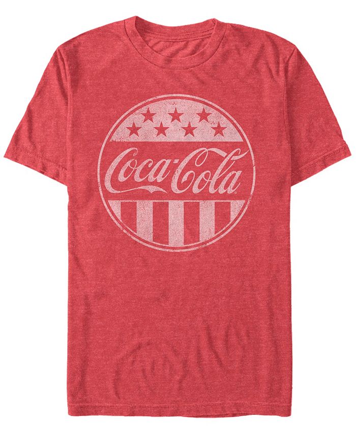 Мужская классическая футболка со звездами и полосками и логотипом с короткими рукавами Fifth Sun, красный сладкий набор с кока колой