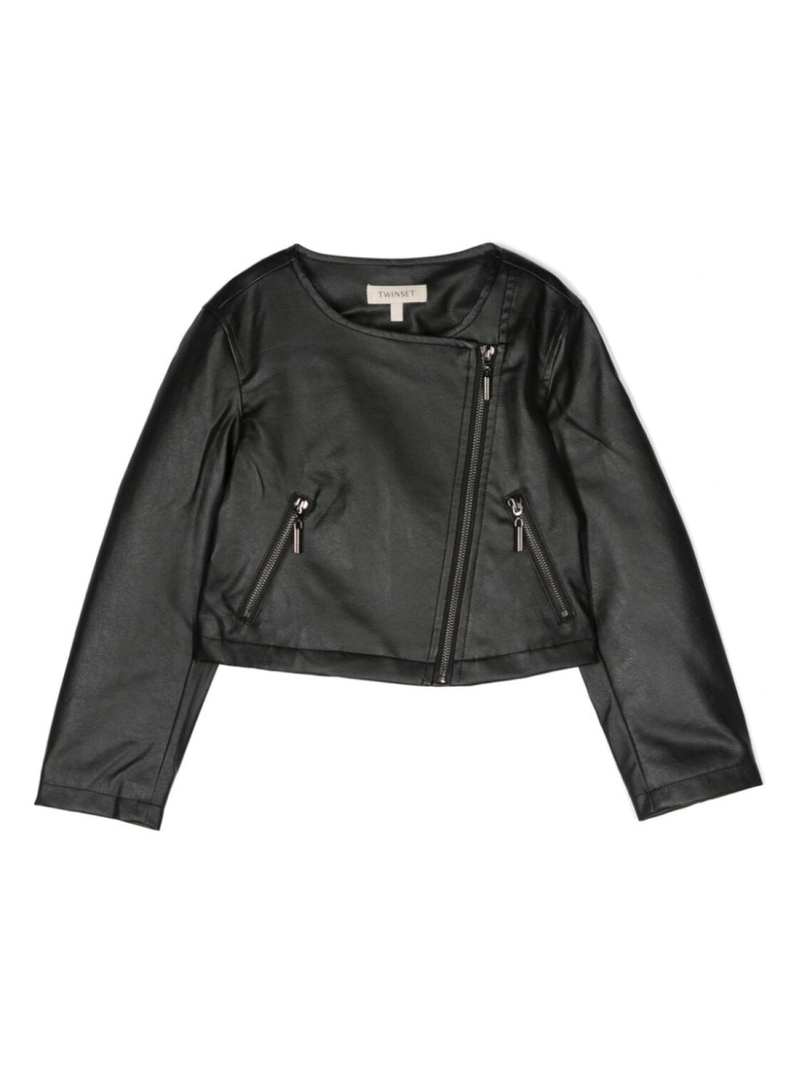 

Куртка с косой молнией TWINSET Kids, черный