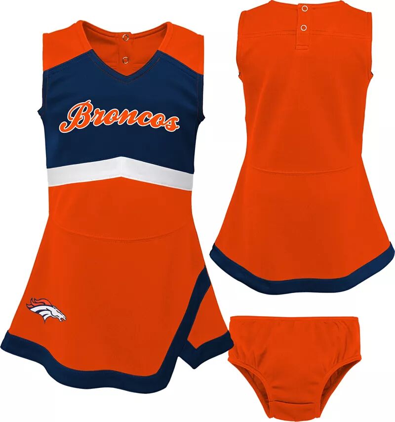 комплект футболок команды nfl team apparel для младенцев chicago bears redzone Nfl Team Apparel Платье для малышей Denver Broncos Cheer Dress