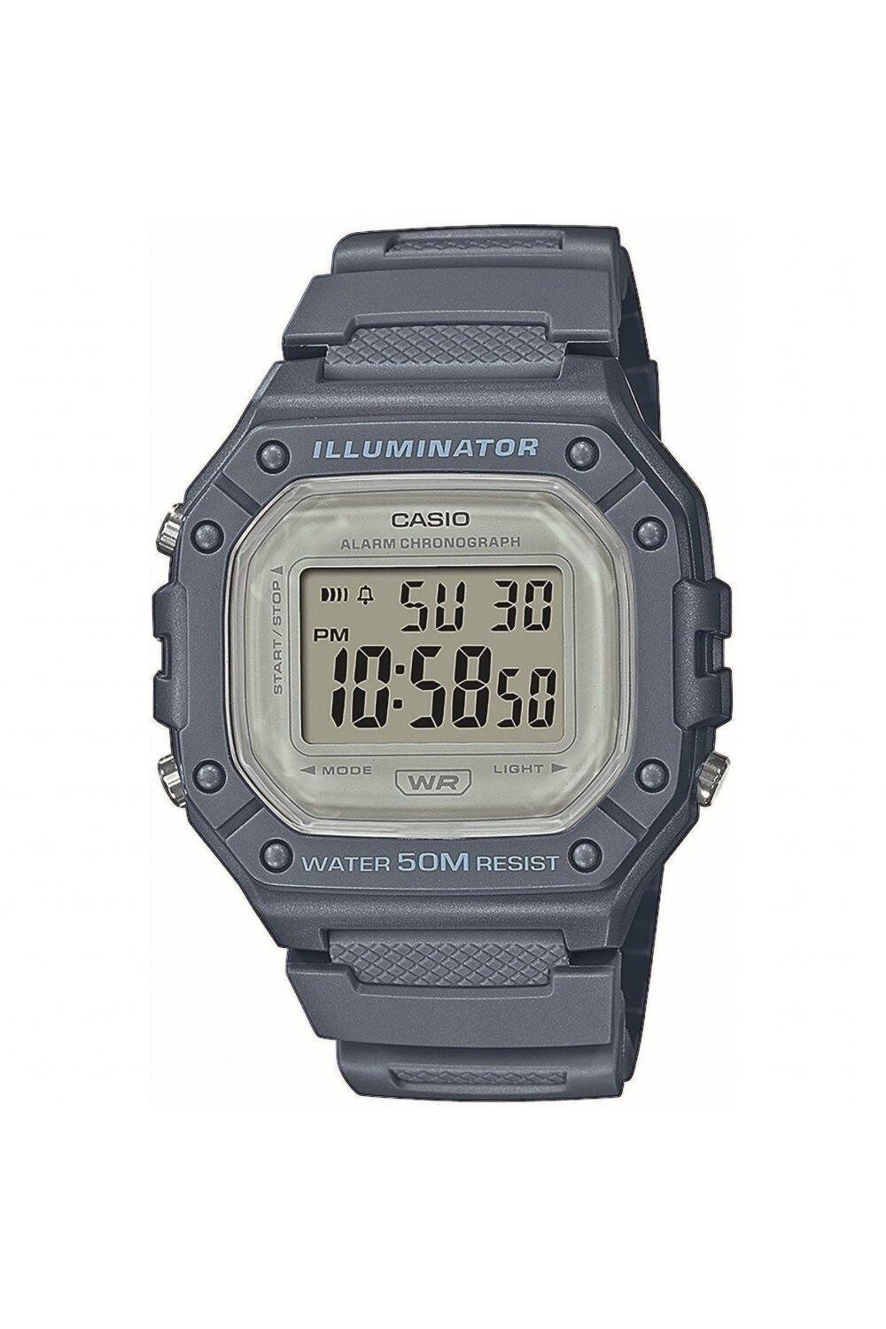 

Цифровые часы из серого пластика из смолы - W-218Hc-2Avef Casio, прозрачный