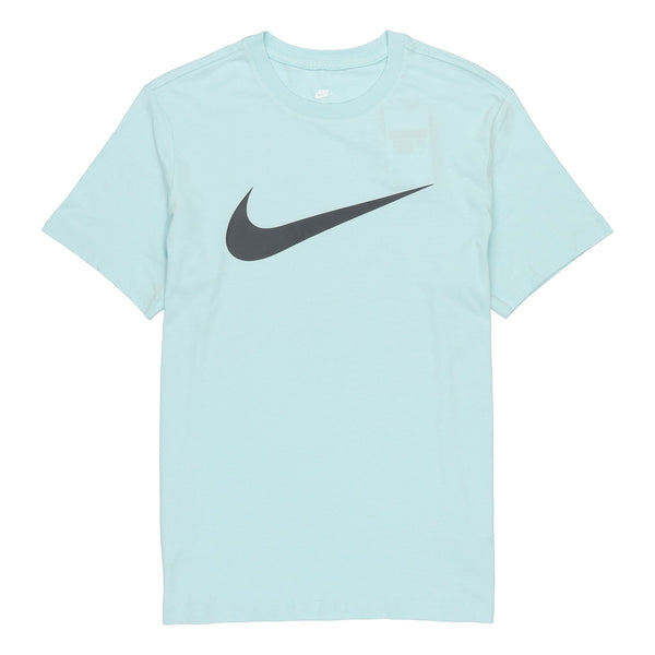 Футболка Men's Nike Solid Color Large Logo Printing Round Neck Short Sleeve Light Green T-Shirt, мультиколор