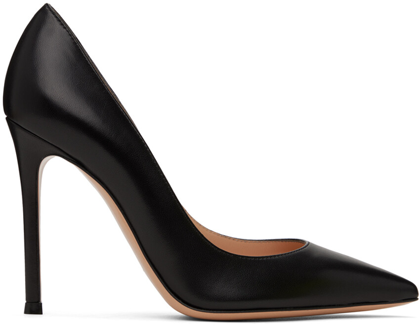 

Черные туфли на остроконечном каблуке Gianvito Rossi, Черный