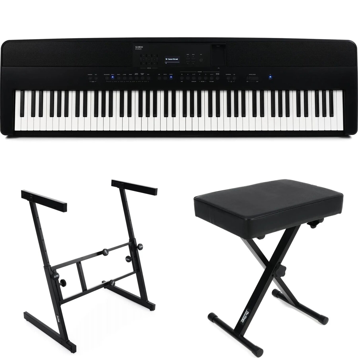 

Комплект цифровых фортепиано Kawai ES920 с 88 клавишами — черный
