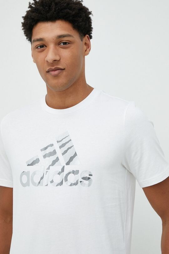 

Хлопковая футболка adidas, белый