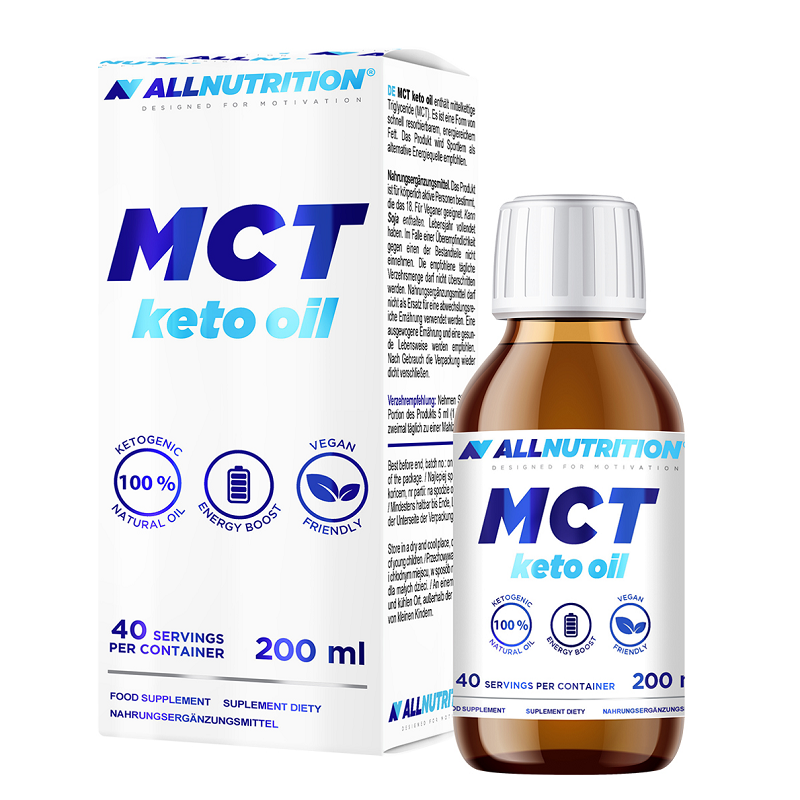 Препарат, повышающий энергию Allnutrition MCT Keto Oil, 200 мл hvmn mct oil powder фундук 310 г 10 9 унции