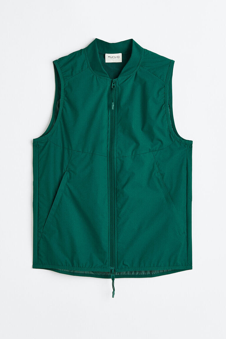 

Водоотталкивающий жилет для бега H&M, зеленый