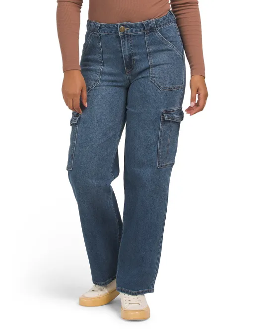 

Широкие джинсы-карго практичного кроя D. Jeans, цвет Medium
