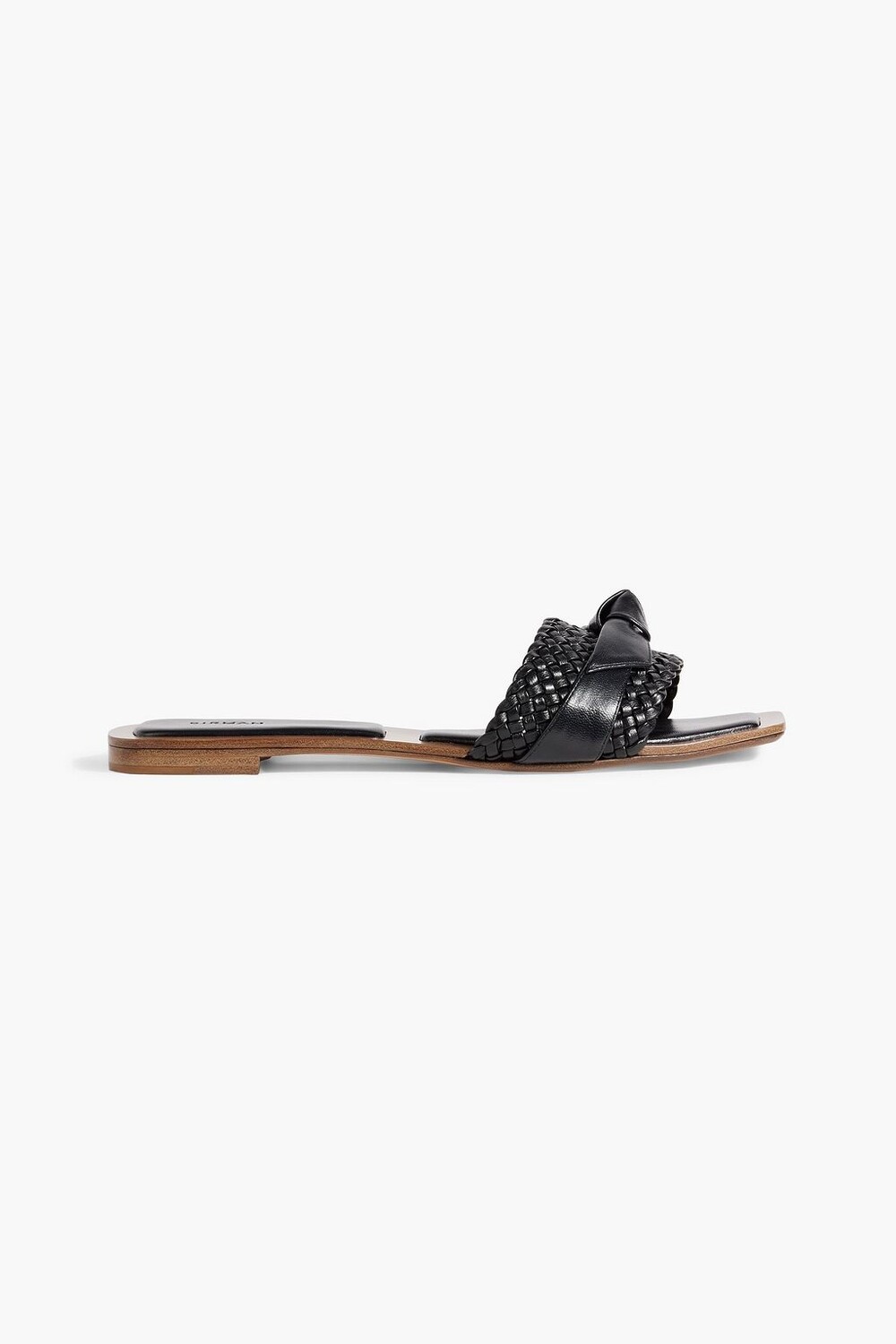 

Плетеные кожаные шлепанцы Clarita с бантом ALEXANDRE BIRMAN, черный