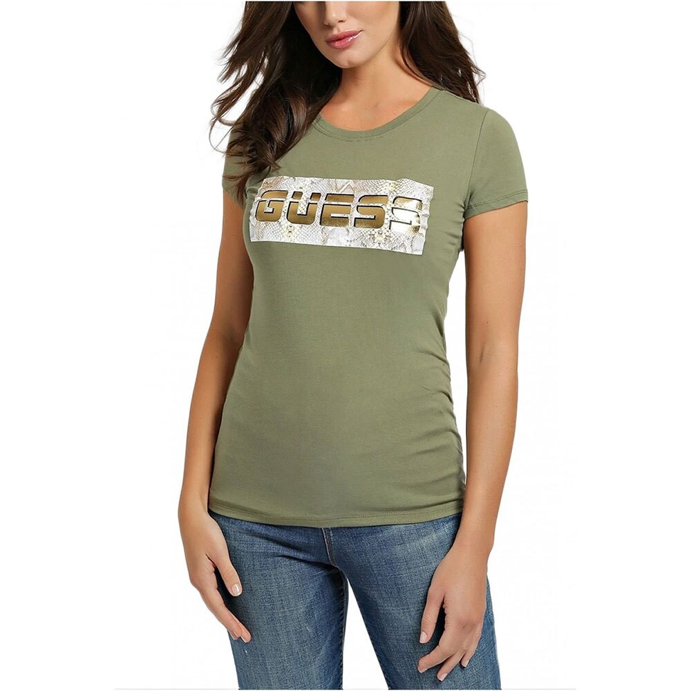

Футболка Guess W0GI42 R0OY8 Short Sleeve Crew Neck, зеленый