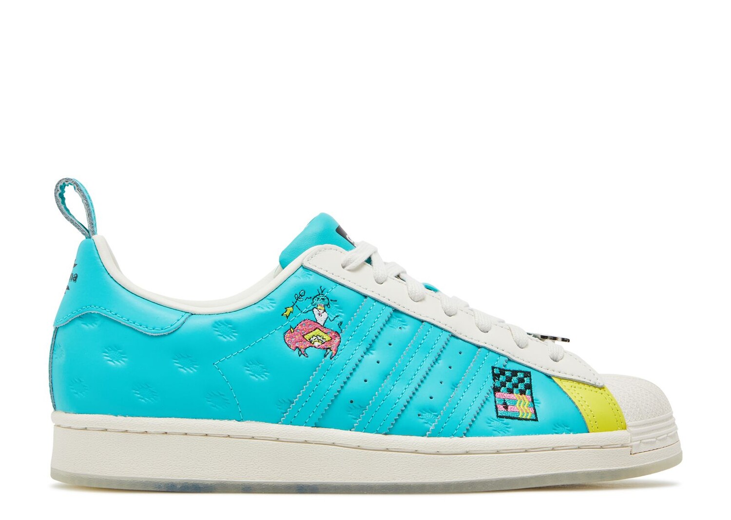 

Кроссовки adidas Arizona X Superstar 'Have An Iced Day - Teal Yellow', зеленый