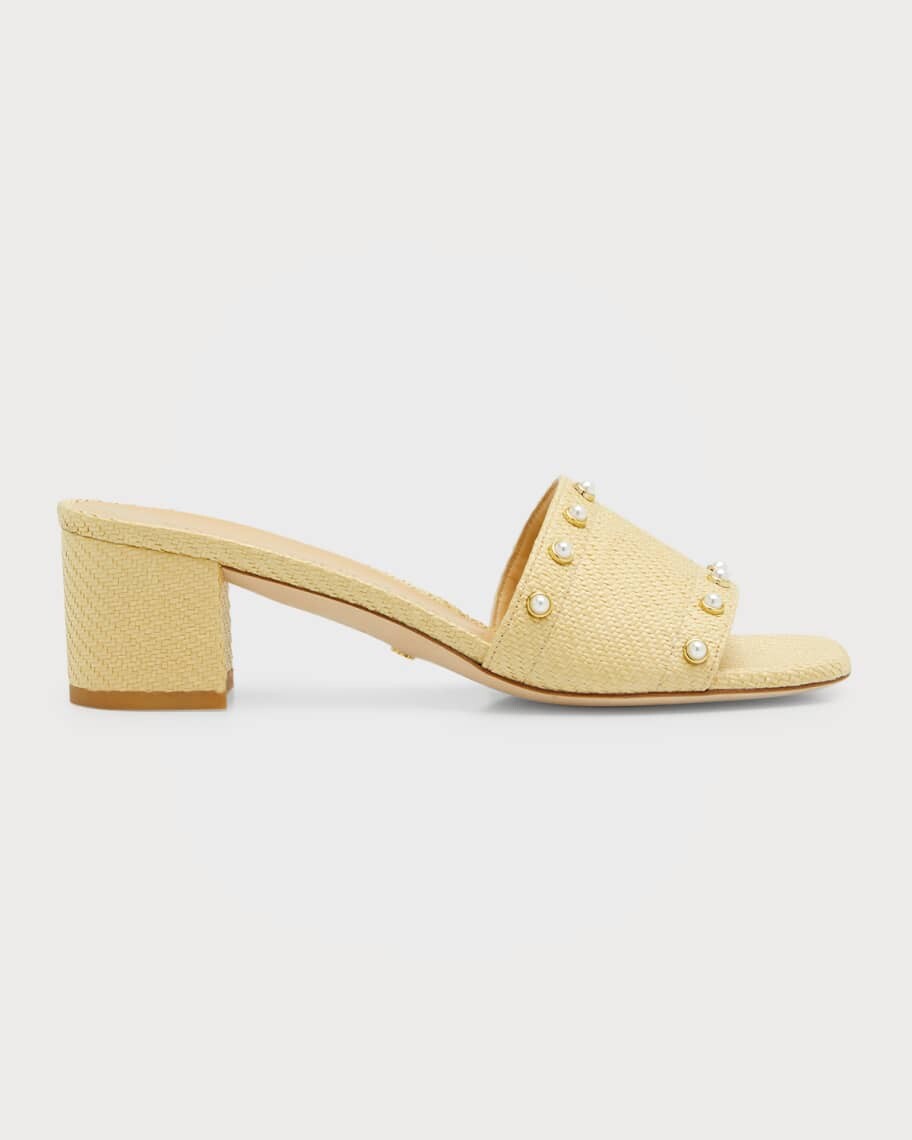 

Жемчужные мюли Cayman из рафии Stuart Weitzman