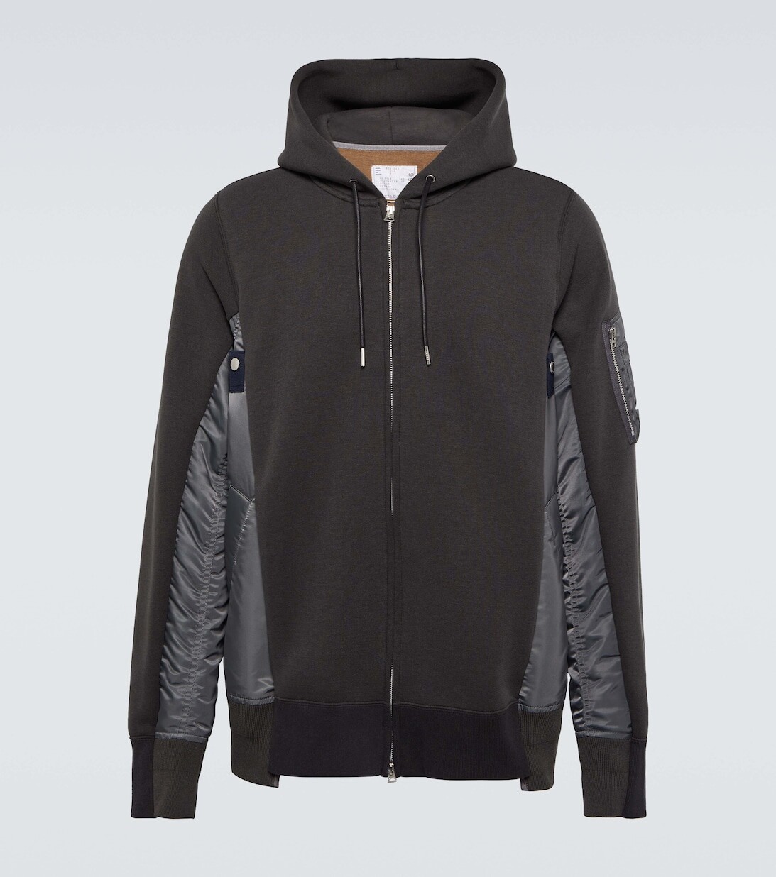 

Толстовка из хлопкового твила Sacai, серый