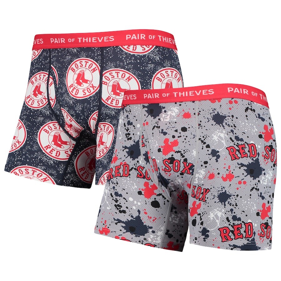 

Комплект боксеров 2 шт Pair of Thieves Boston Red Sox, серый