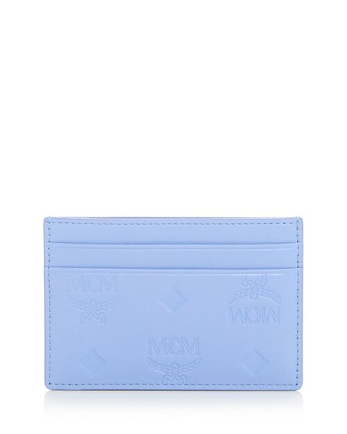 

Кожаный футляр для визиток с тиснением монограммы Aren MCM, цвет Blue