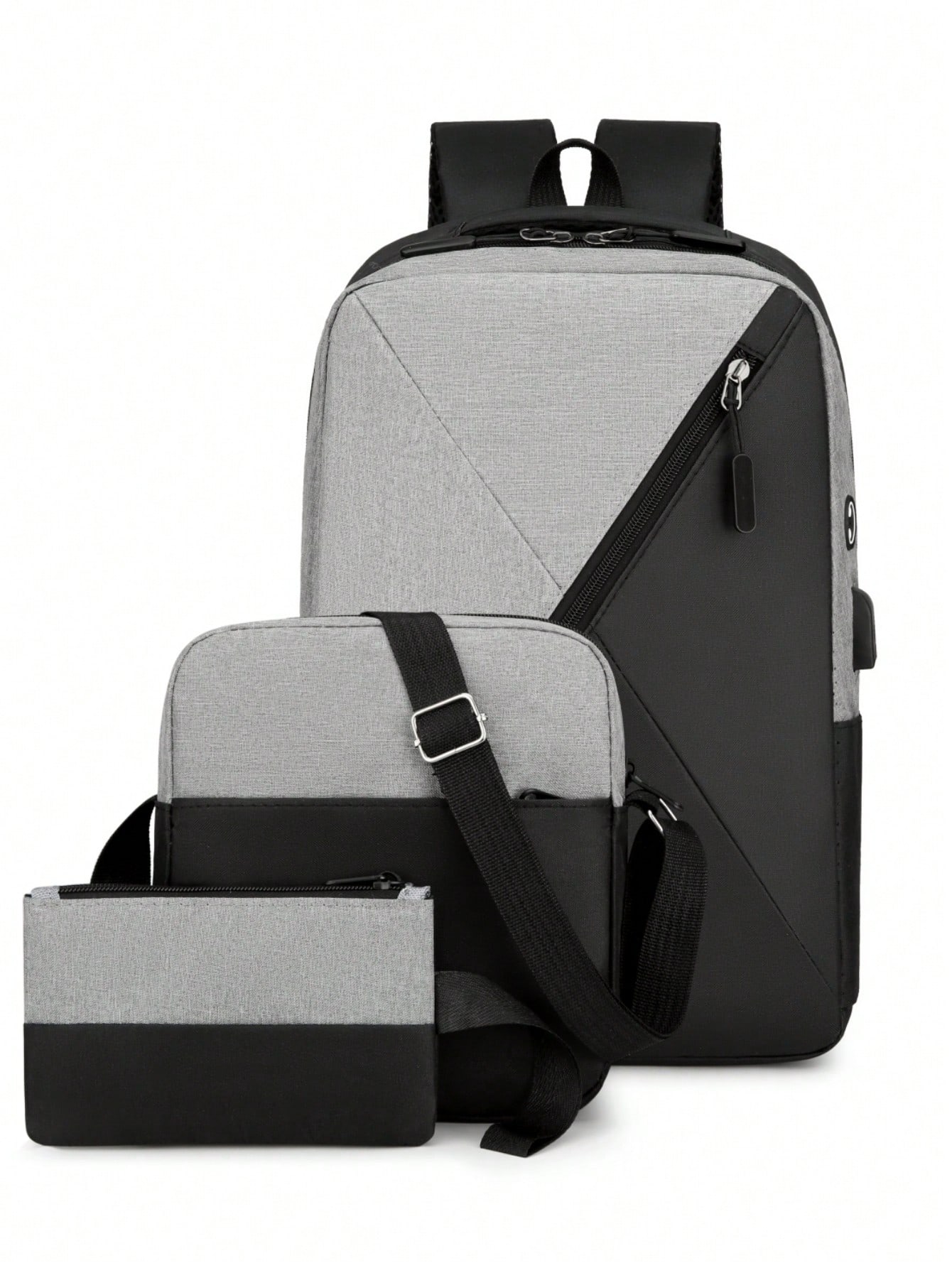 Мужской рюкзак с несколькими отделениями для путешествий на открытом воздухе, светло-серый
