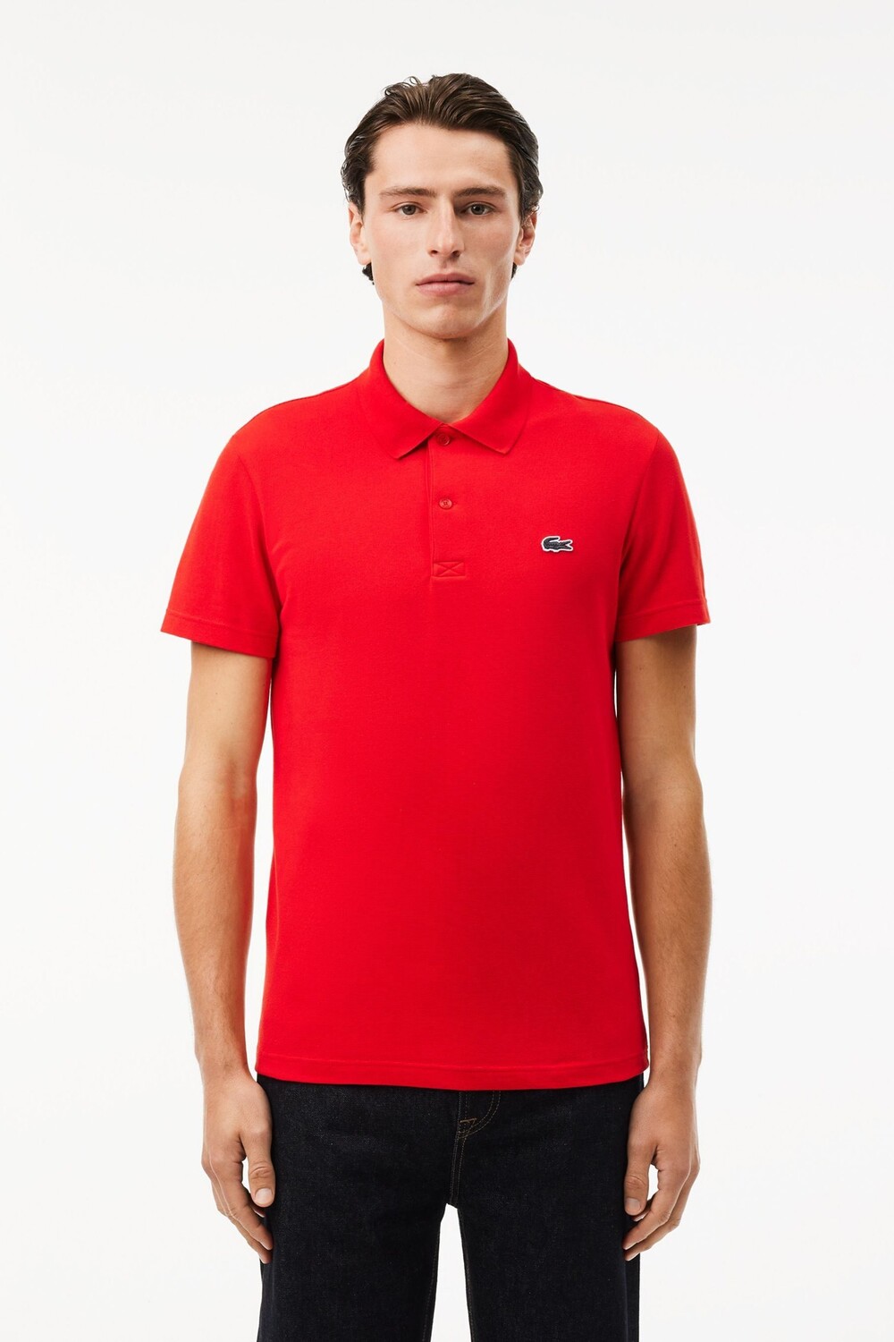 

Рубашка поло из хлопковой смеси, стандартного кроя Lacoste, красный