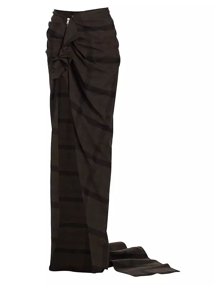 

Клетчатая юбка Edfu Rick Owens, цвет dark dust plaid