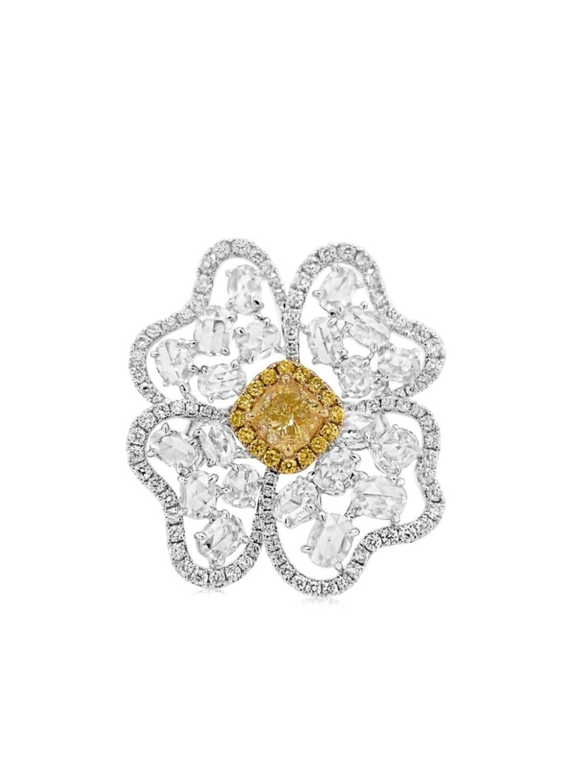 

Кольцо с бриллиантом из белого золота 18 карат HYT Jewelry, серебряный