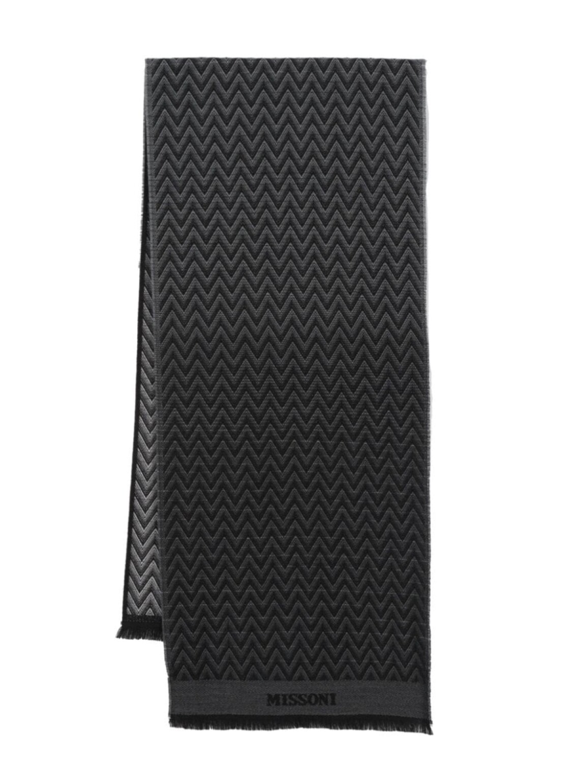 

Missoni шерстяной шарф зигзагообразной вязки, черный