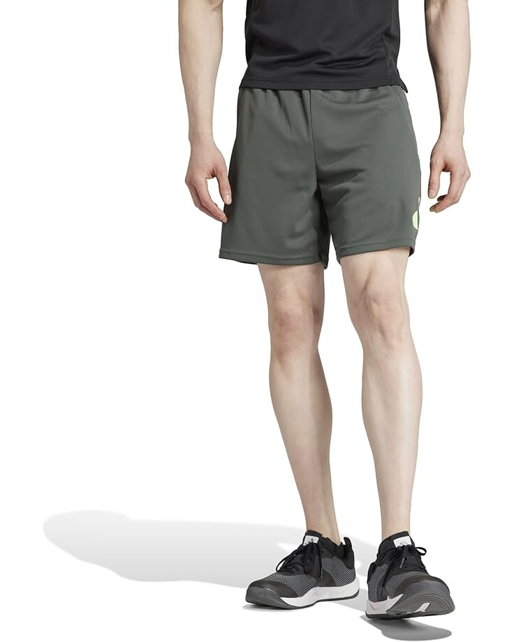 

Шорты adidas Training Essentials Logo Training 7" Shorts, цвет Ivy/Green Spark