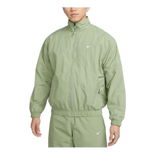 Куртка Nike NRG Solo Swoosh Woven Track Jacket 'Oil Green', зеленый