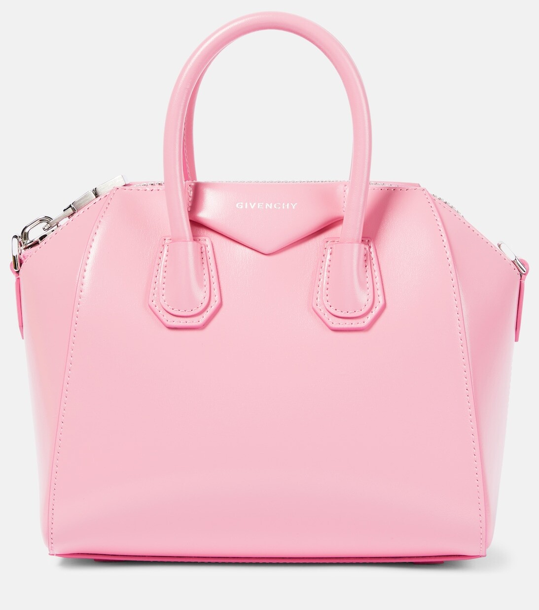 

Кожаная сумка-тоут Antigona Mini Givenchy, розовый
