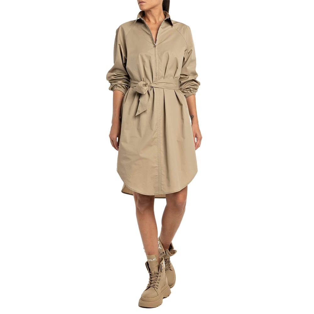 

Платье Replay W9087.000.84936 Long Sleeve Short, бежевый