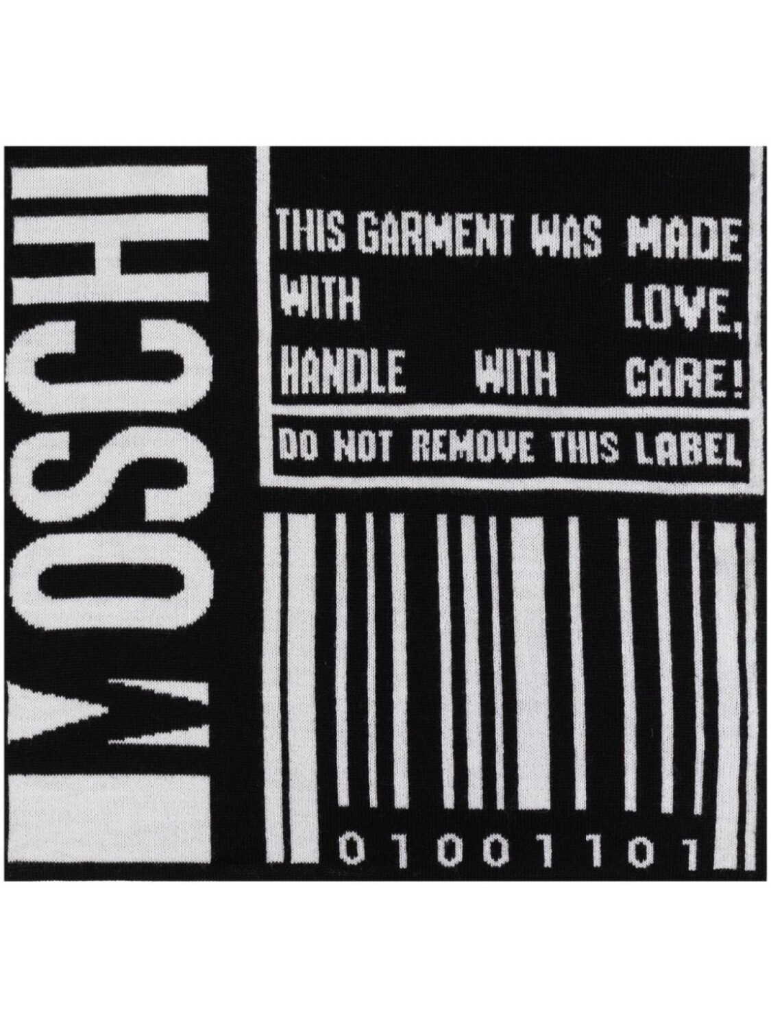 

Moschino шерстяной шарф интарсической вязки, черный