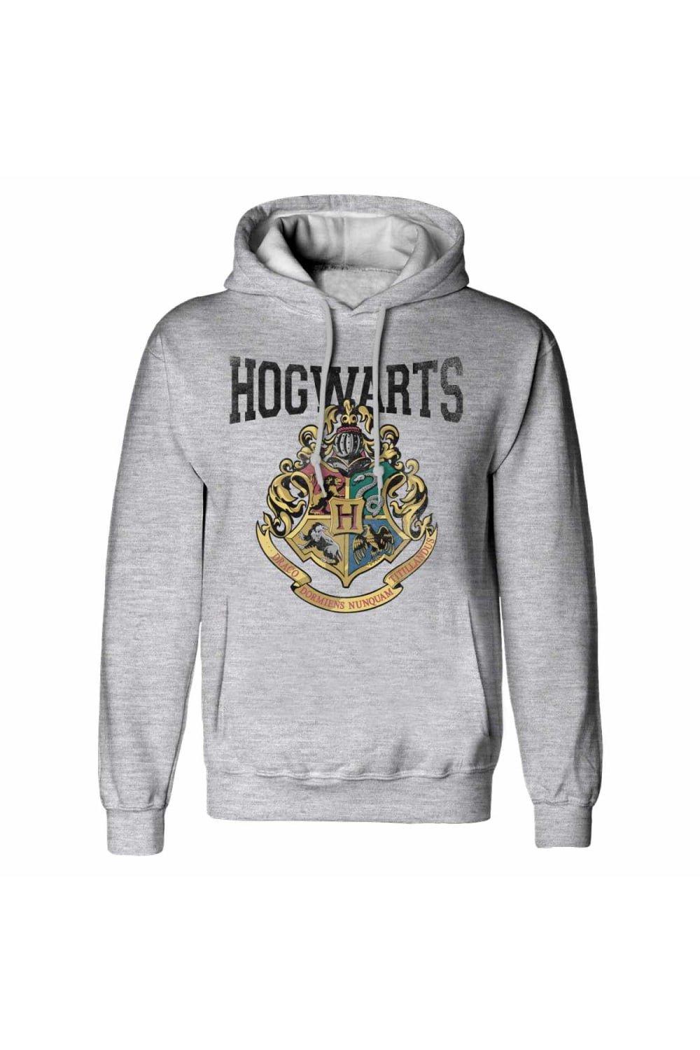 Толстовка с гербом Хогвартса Harry Potter, серый деревянный значок герб хогвартса